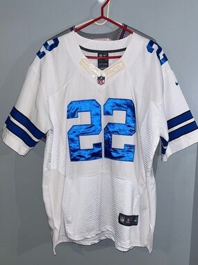 Emmitt Smith Authentic Dallas Cowboys Nike NFL White Retro Football Jersey SEWN